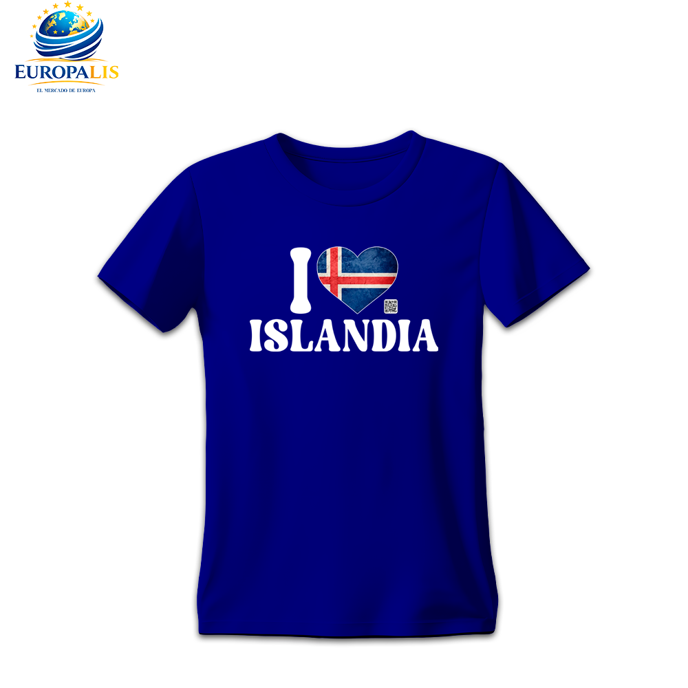 Camiseta Bandera Islandia