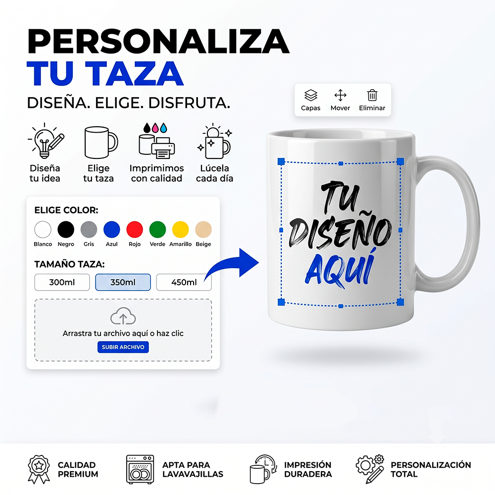 Taza Personalizada con tu Foto o Diseño | Europalis
