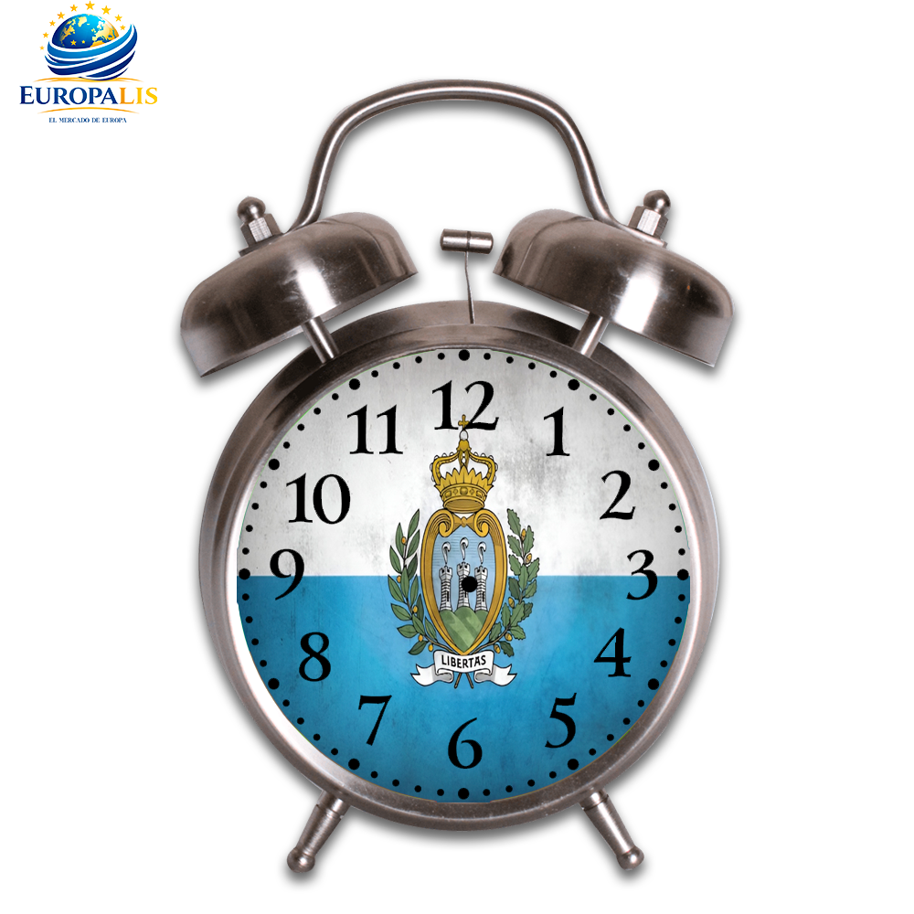 Reloj Despertador Bandera San Marino
