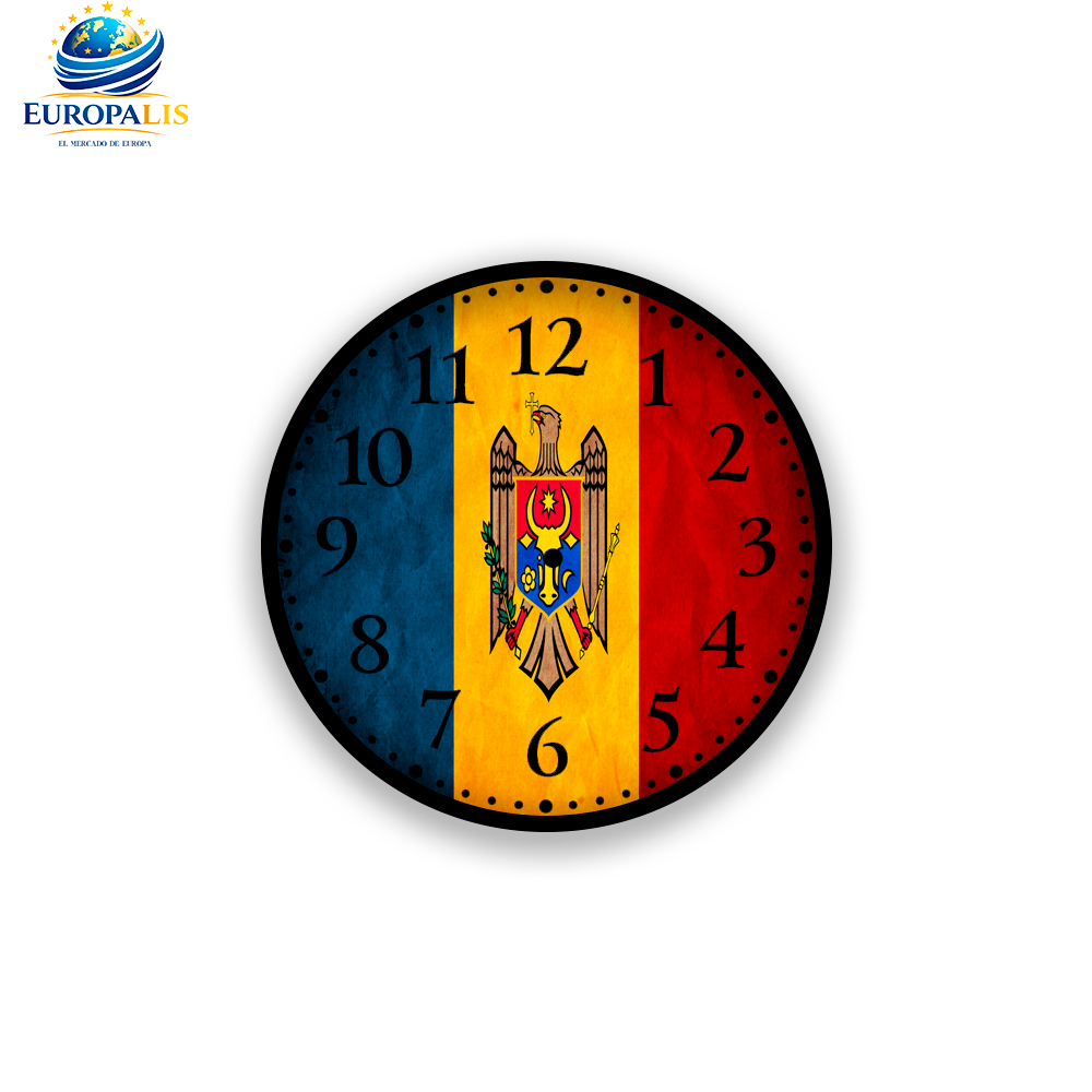 Reloj de Pared Bandera Moldavia