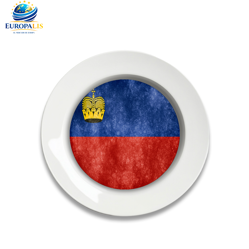Plato Bandera Liechtenstein