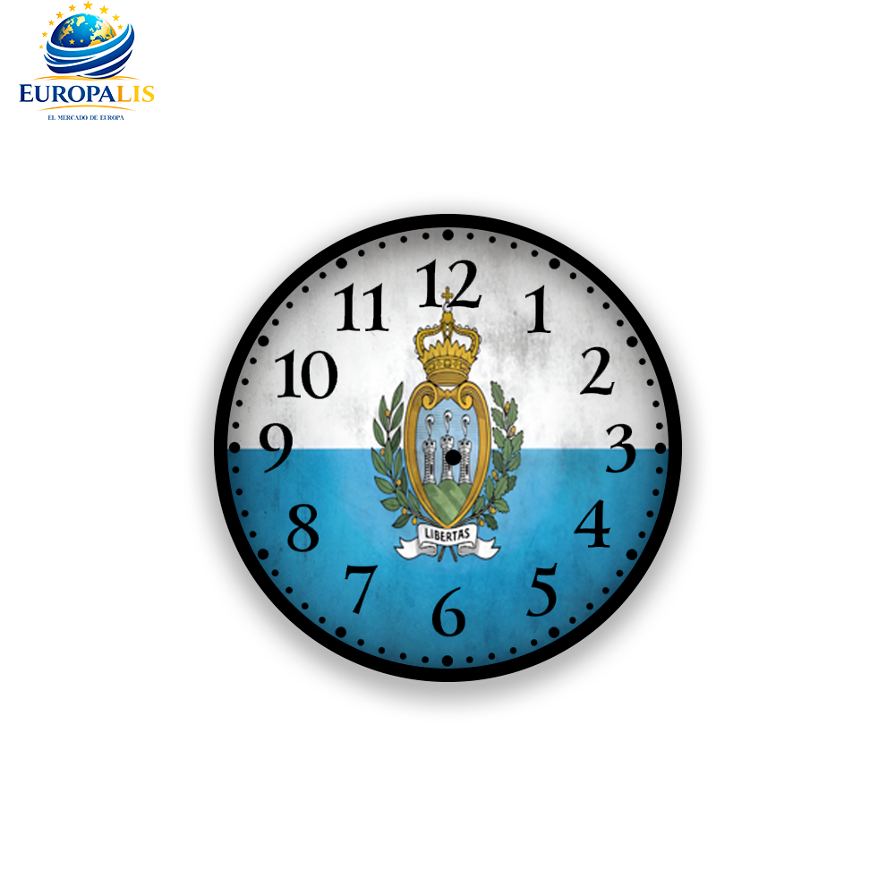 Reloj de Pared Bandera San Marino