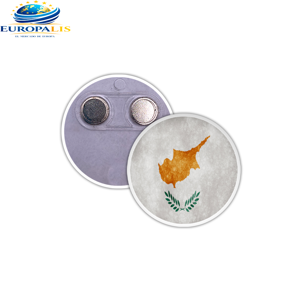Imán Redondo Bandera Chipre