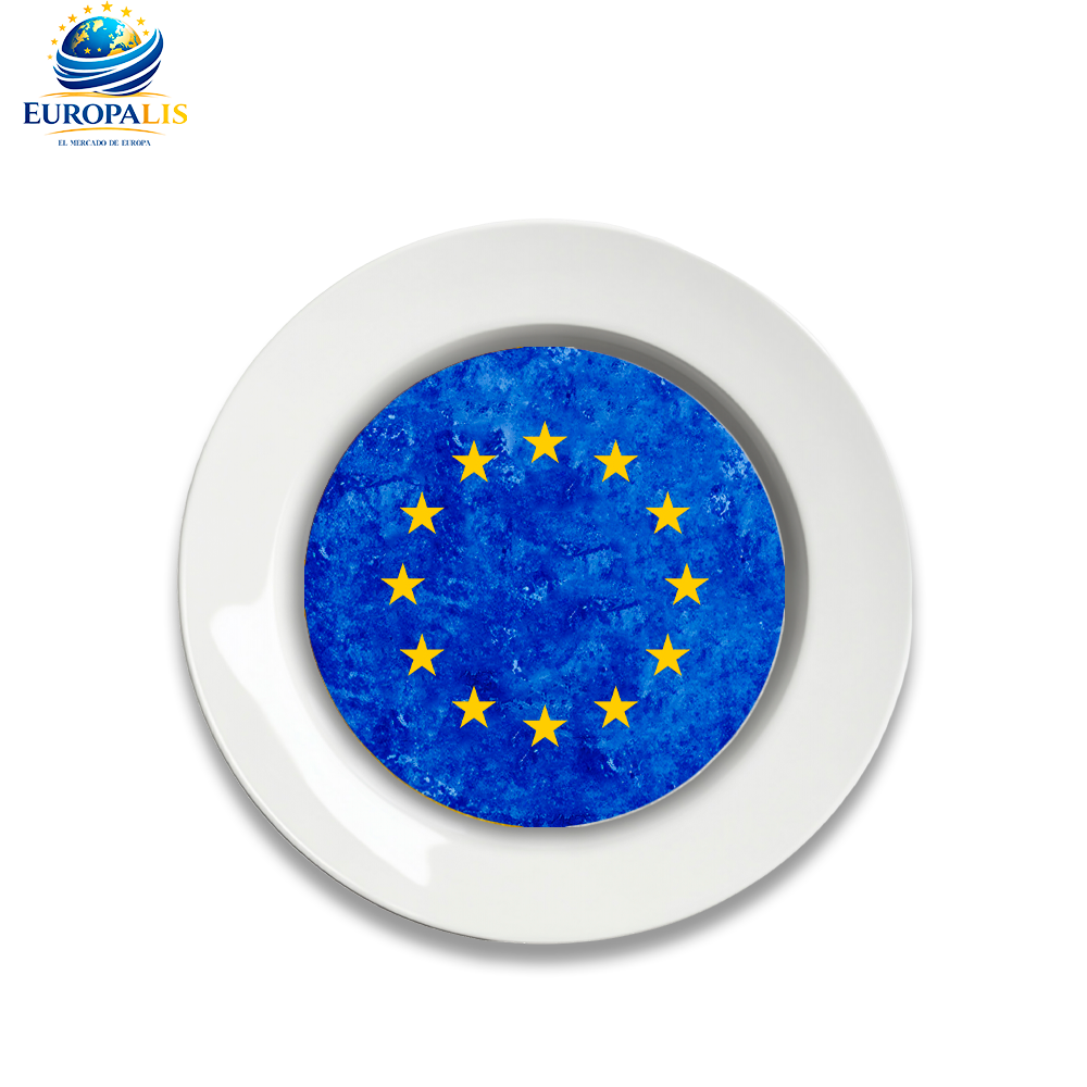 Plato Bandera Unión Europea