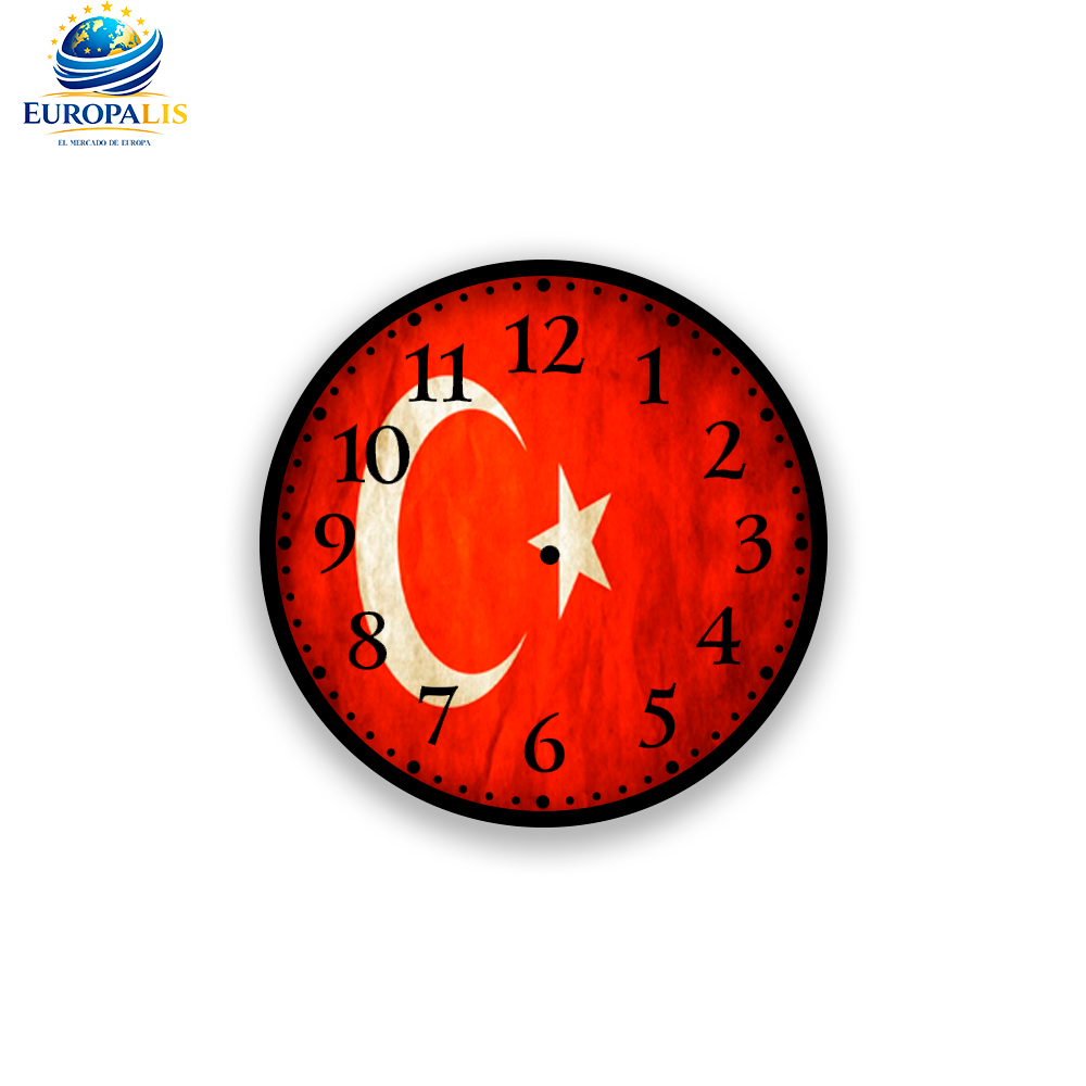 Reloj de Pared Bandera Turquía