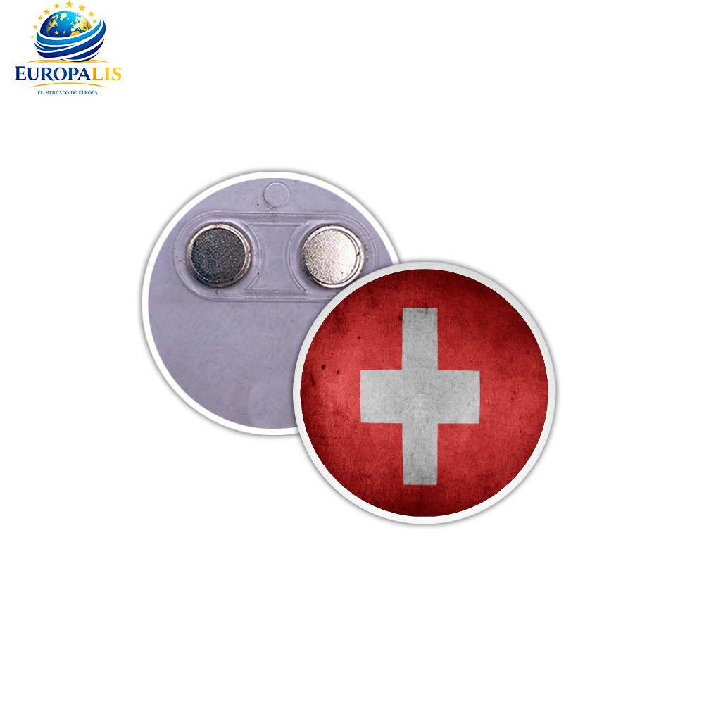Imán Redondo Bandera Suiza