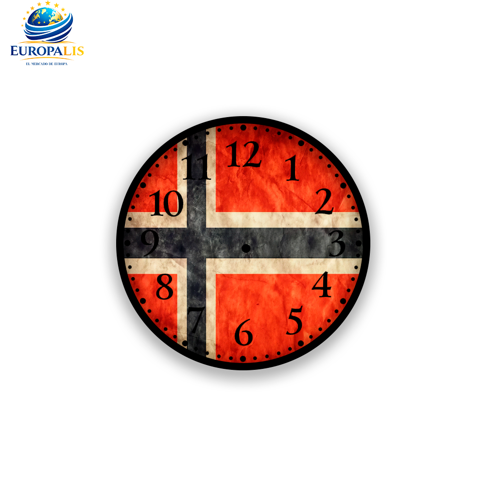 Reloj de Pared Bandera Noruega