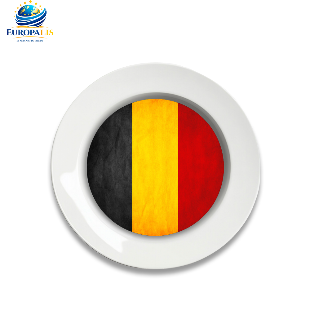 Plato Bandera Bélgica