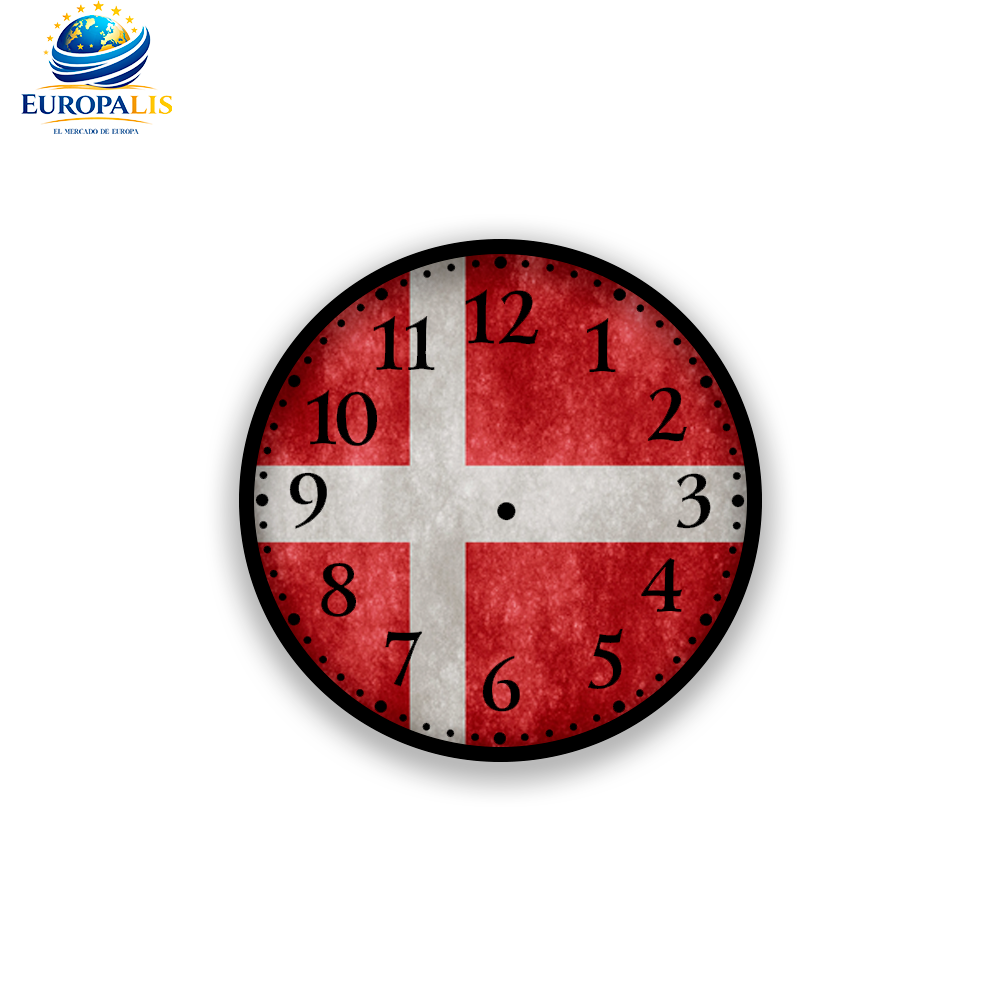Reloj de Pared Bandera Dinamarca