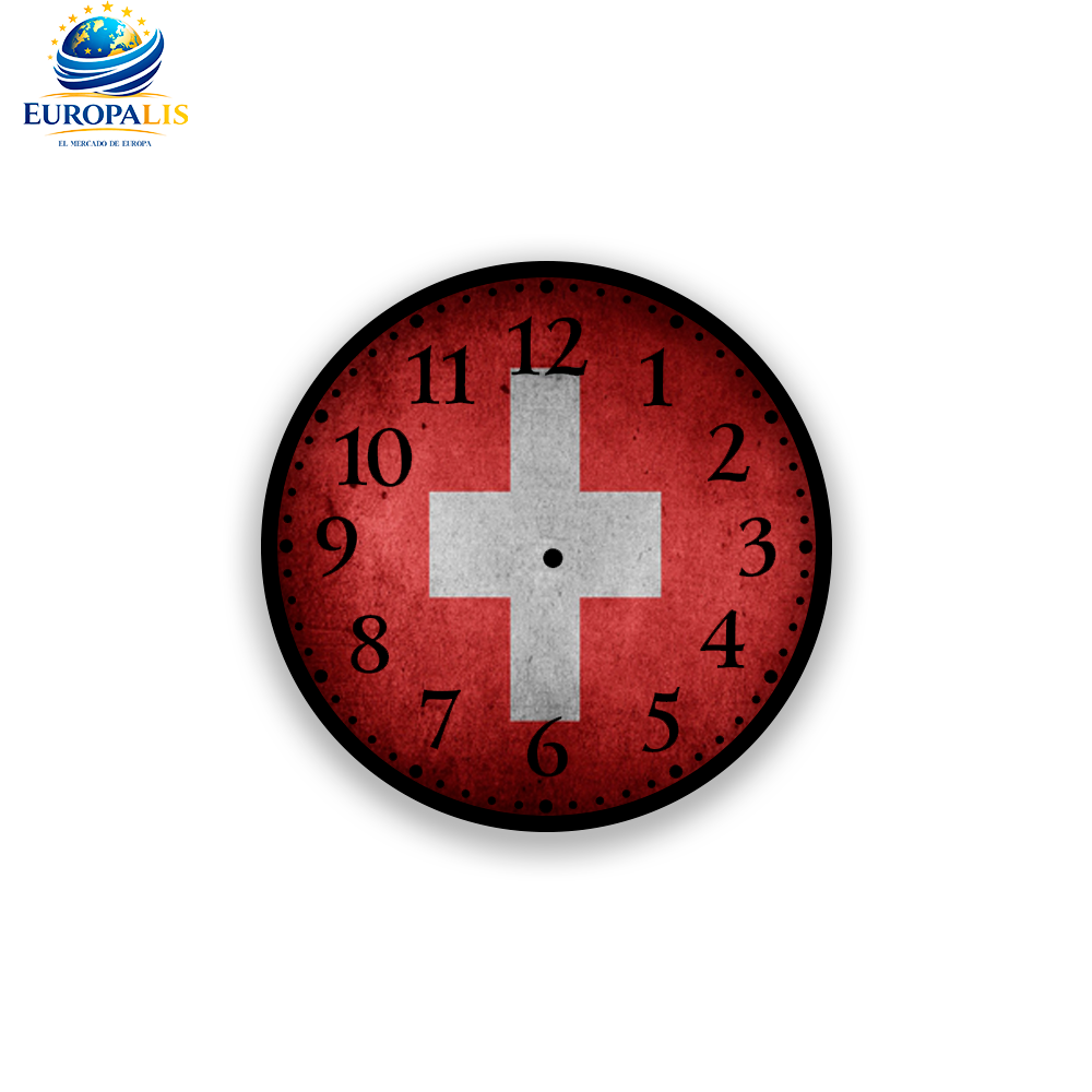Reloj de Pared Bandera Suiza