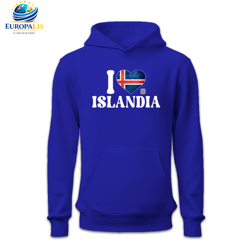 Sudadera con Capucha Bandera Islandia