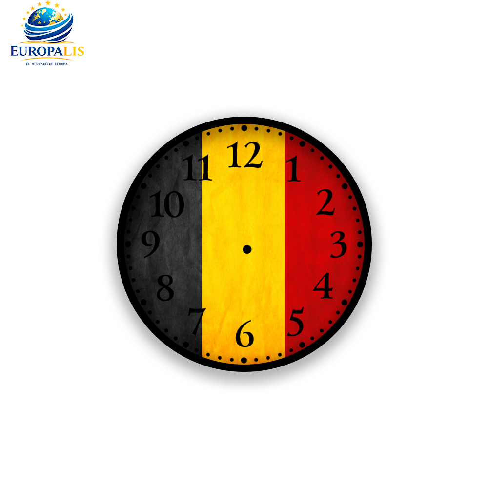 Reloj de Pared Bandera Bélgica