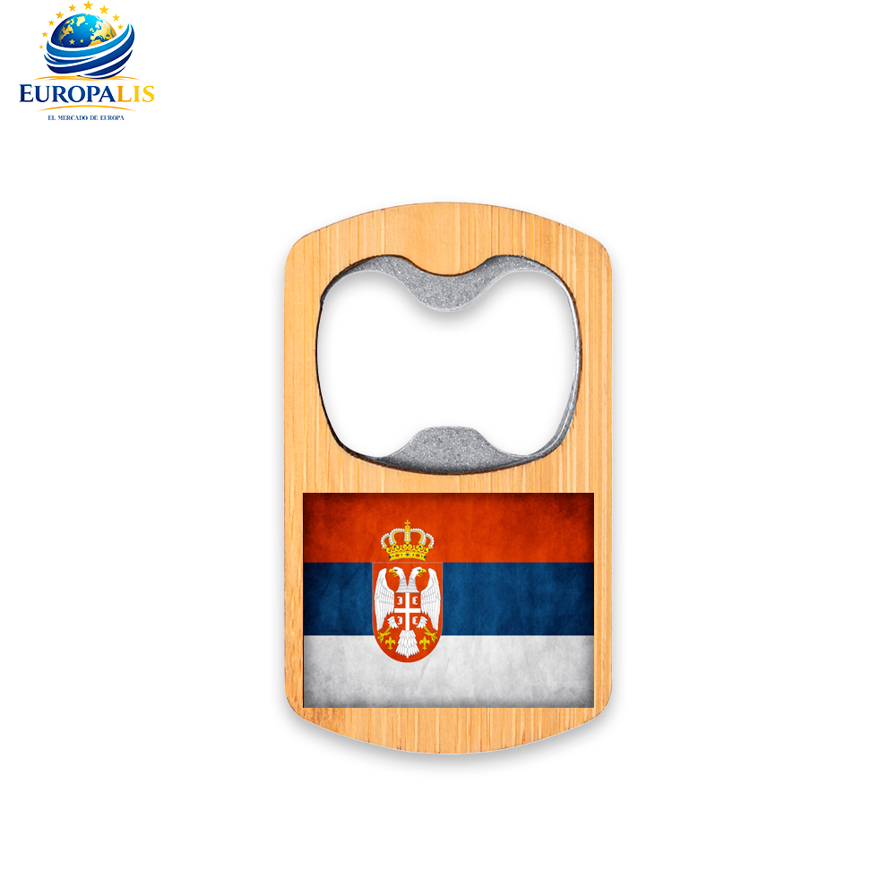 Abridor de Cerveza Bandera Serbia