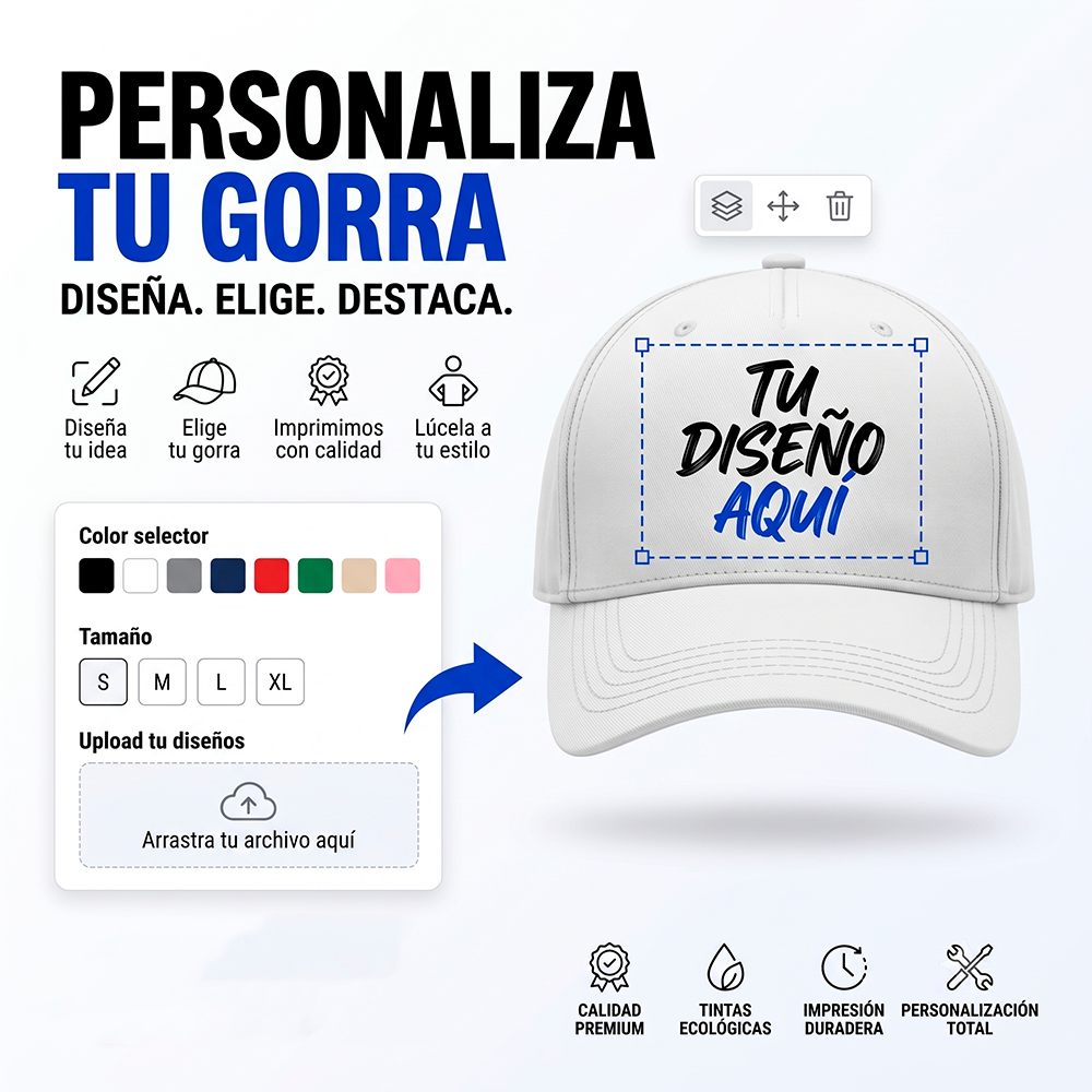 Gorra Personalizada | Sube tu Diseño | Europalis