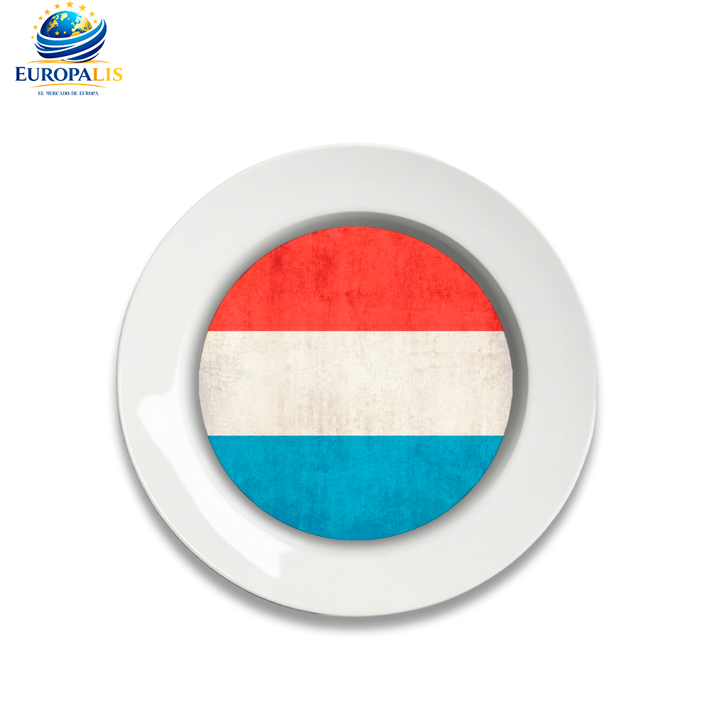 Plato Bandera Luxemburgo