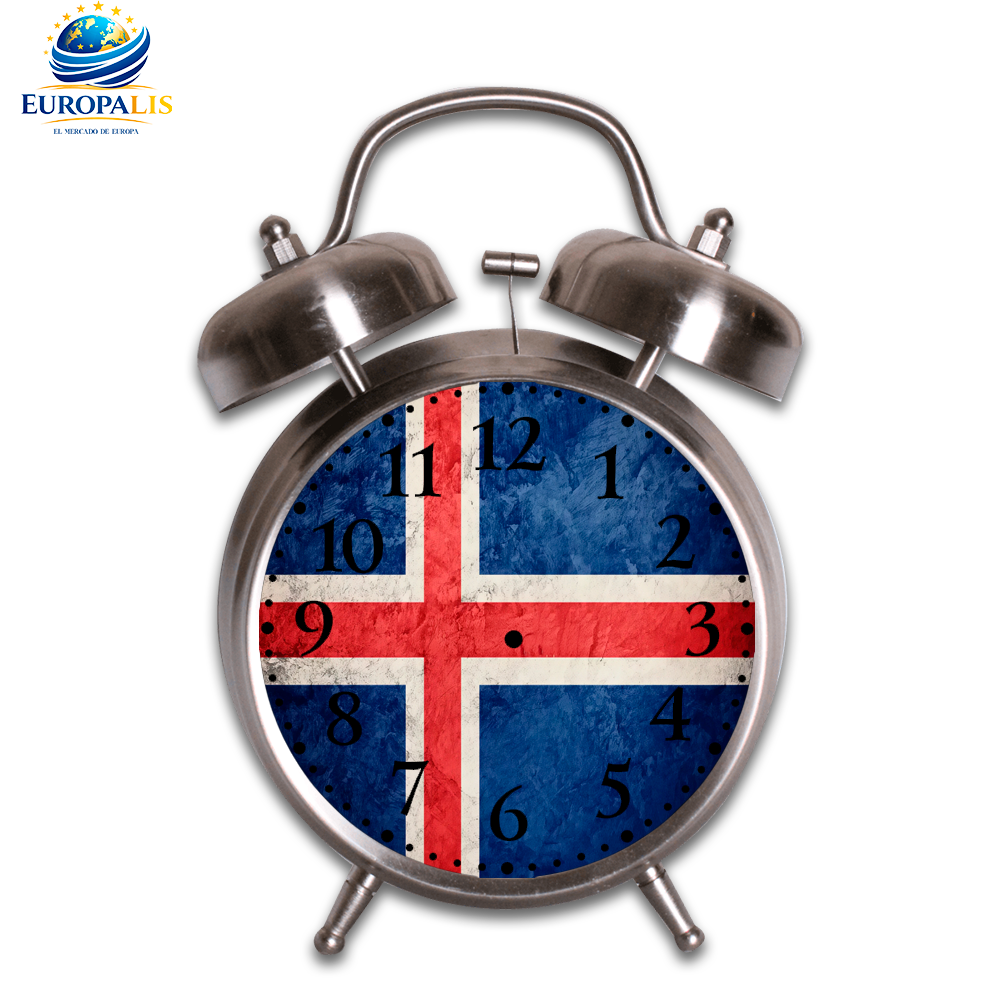 Reloj Despertador Bandera Islandia