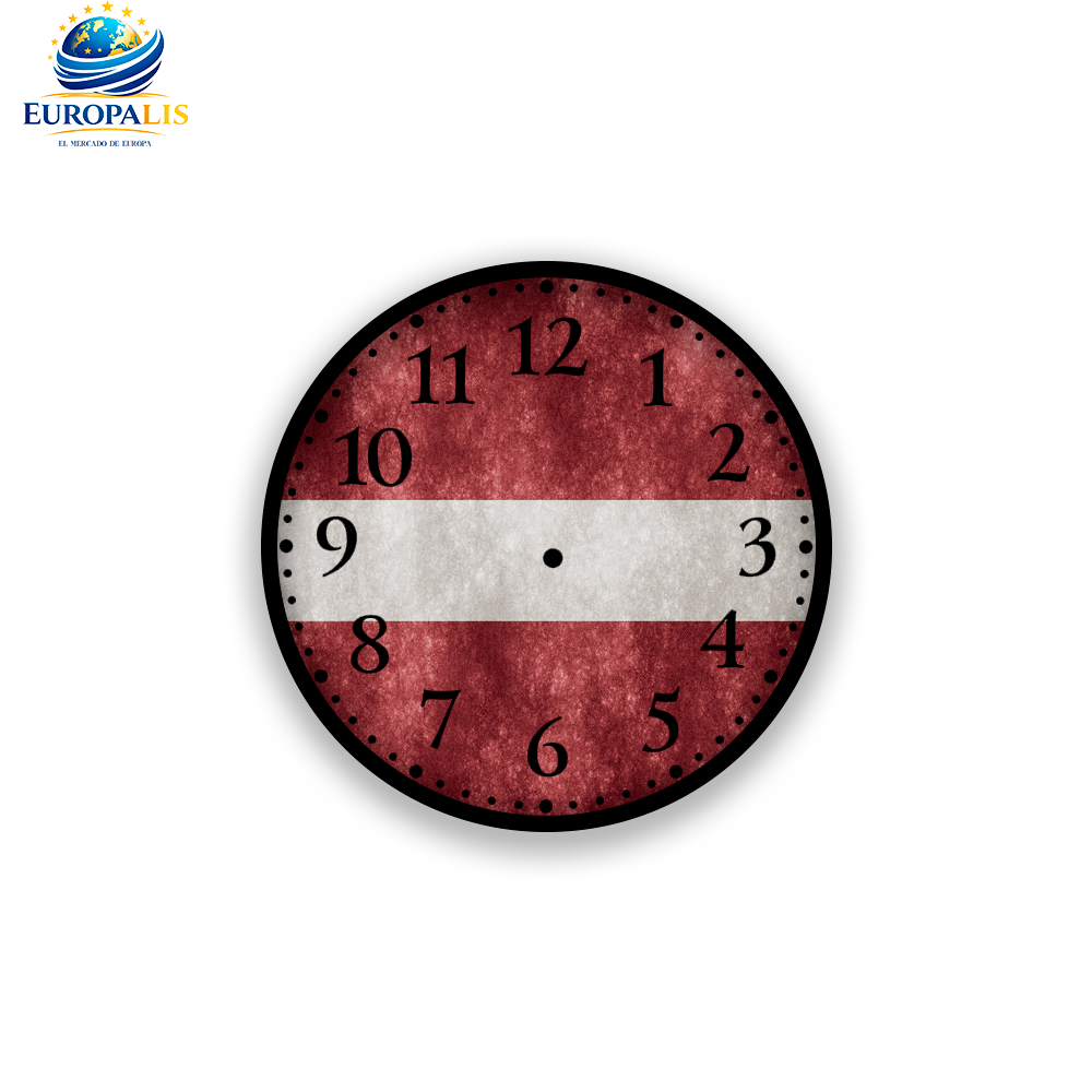 Reloj de Pared Bandera Letonia