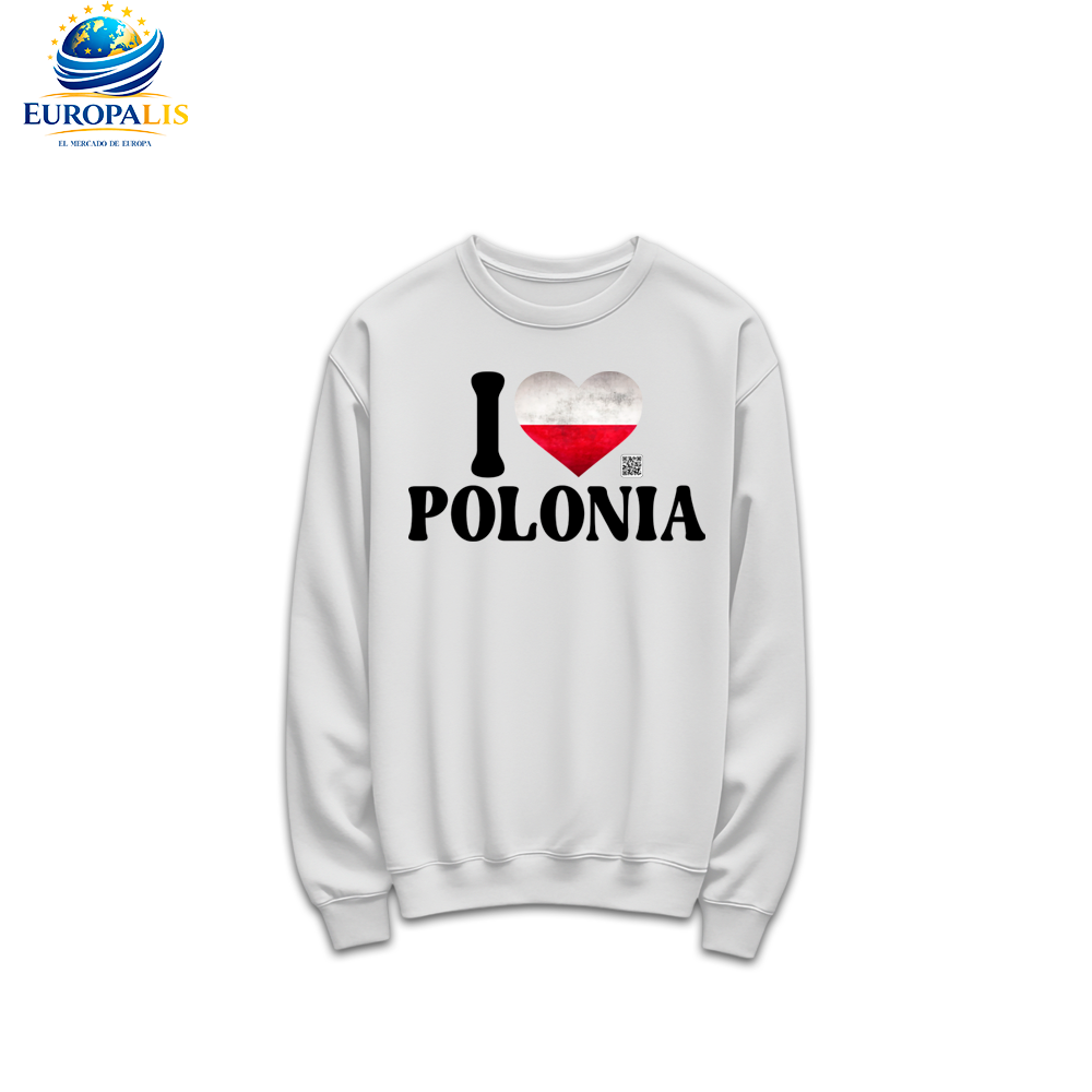 Sudadera sin Capucha Bandera Polonia