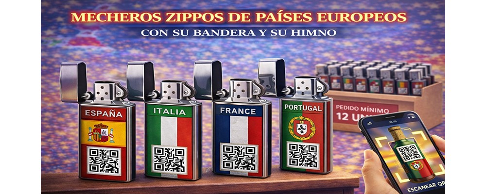 ZIPPOS DE PAÍSES EUROPEOS