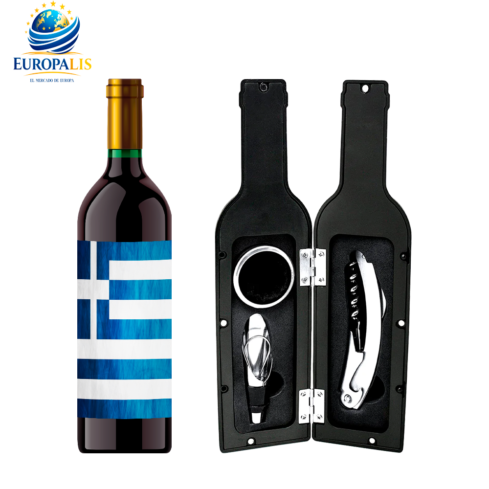 Kit Sacacorchos Bandera Grecia