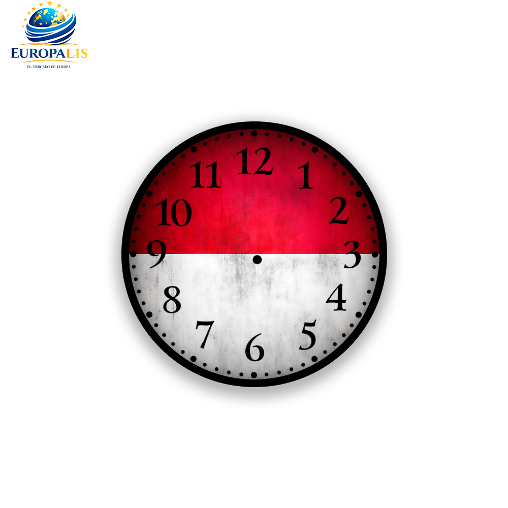 Reloj de Pared Bandera Mónaco