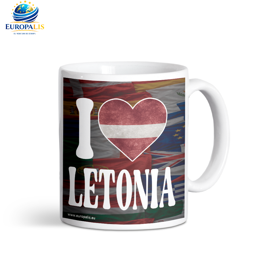 Taza Bandera Letonia
