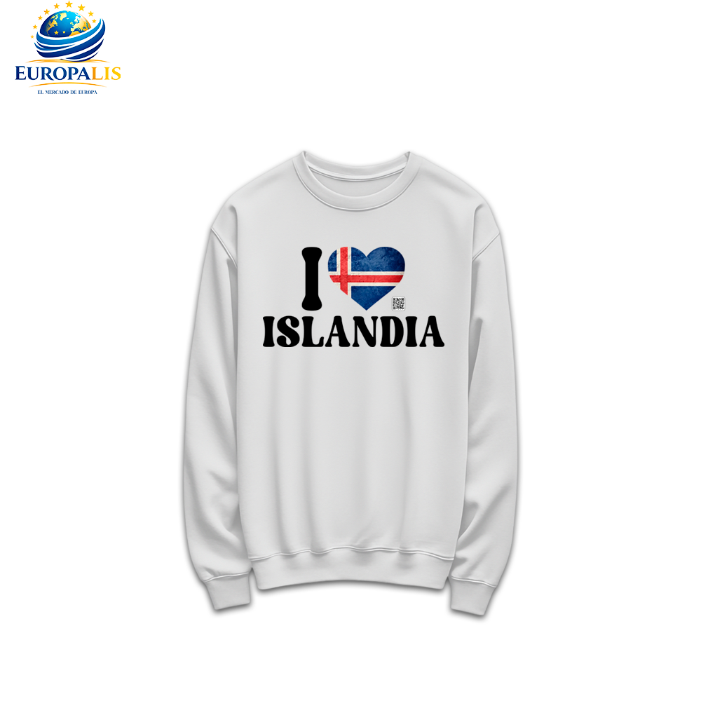 Sudadera sin Capucha Bandera Islandia