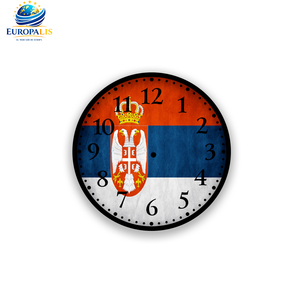 Reloj de Pared Bandera Serbia