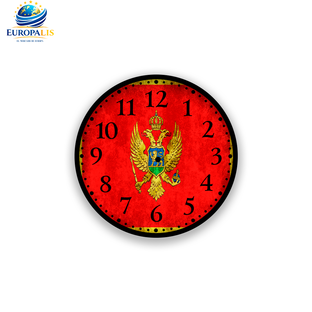 Reloj de Pared Bandera Montenegro