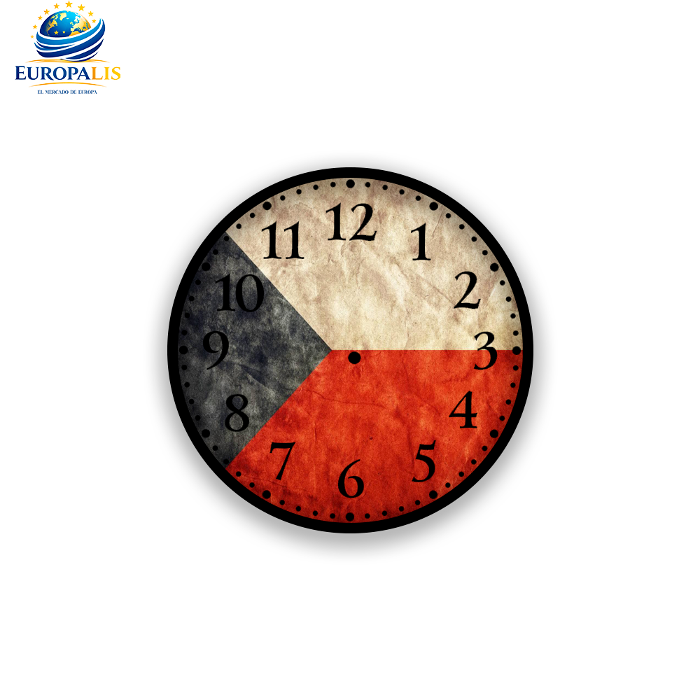 Reloj de Pared Bandera República Checa