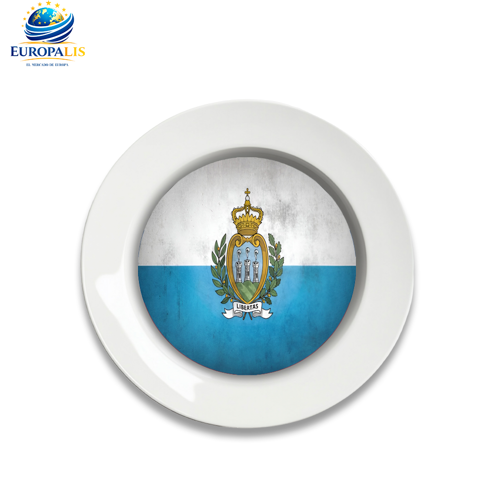 Plato Bandera San Marino