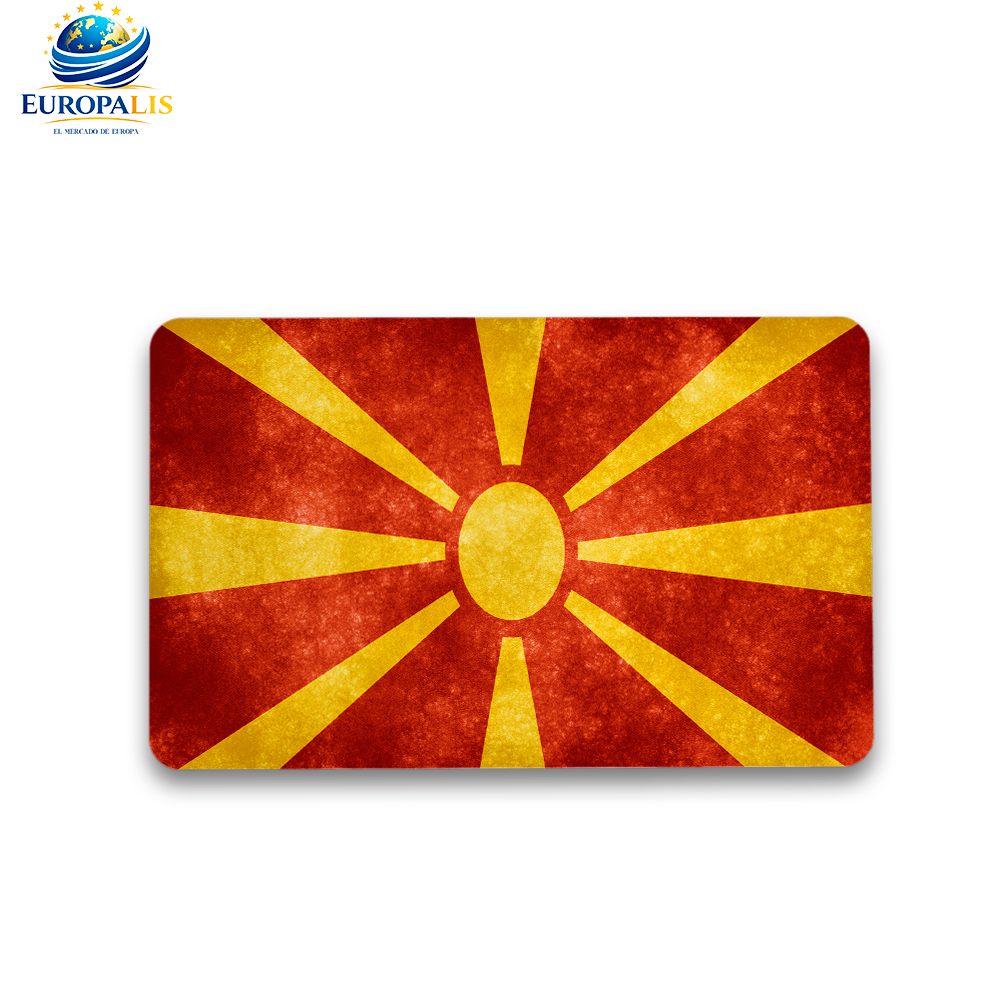 Imán Cuadrado Bandera Macedonia