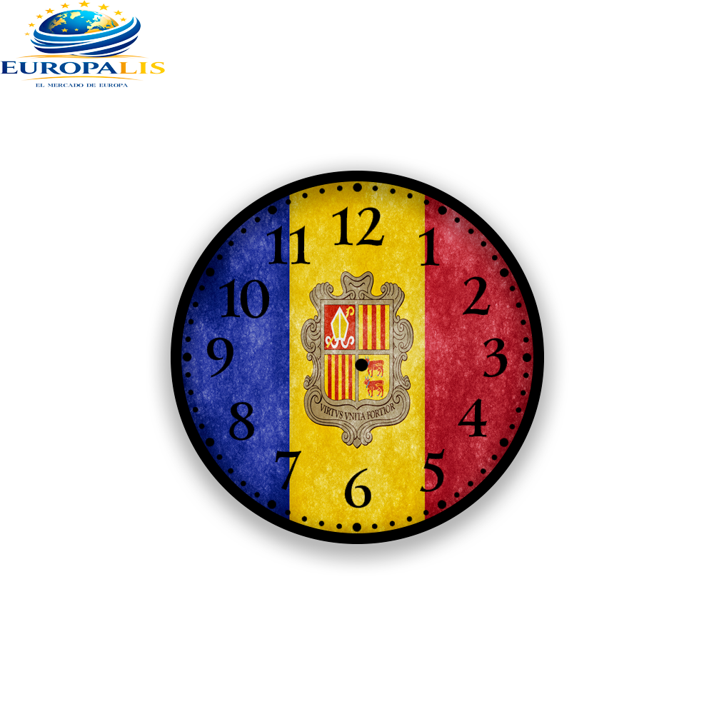 Reloj de Pared Bandera Andorra