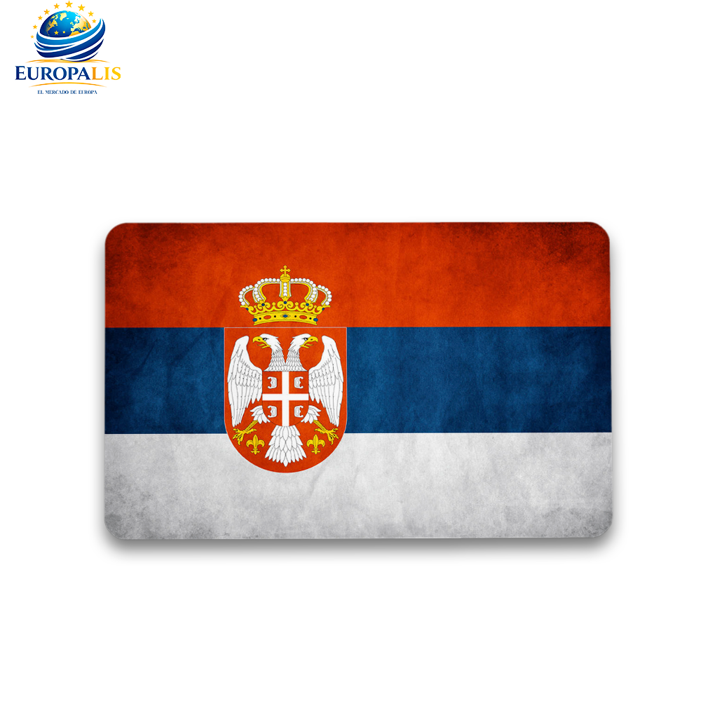 Imán Cuadrado Bandera Serbia